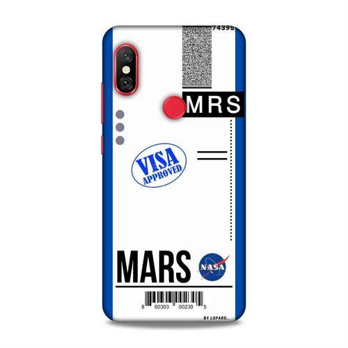 Xiaomi Redmi Note 6 Pro Kılıf Uçak Bileti Mars Arka Kapak Koruma Desenli Full Koruyucu