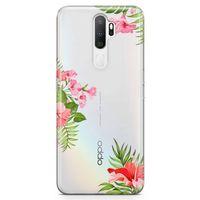 Oppo A5 2020 Kılıf Apocynaceae Arka Kapak Koruma Desenli Full Koruyucu