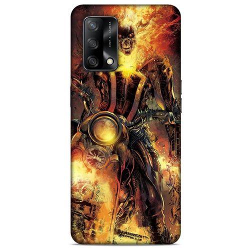 Oppo A74 4G Uyumlu Kılıf Motorsiklet (15) Antişok Kılıf Kurukafa