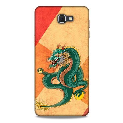 Samsung Galaxy J7 Prime Kılıf Dragons (24) Darbe Emici Kılıf Tatoo Yeşil Ejderha
