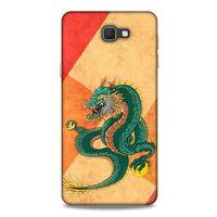 Samsung Galaxy J7 Prime Kılıf Dragons (24) Darbe Emici Kılıf Tatoo Yeşil Ejderha