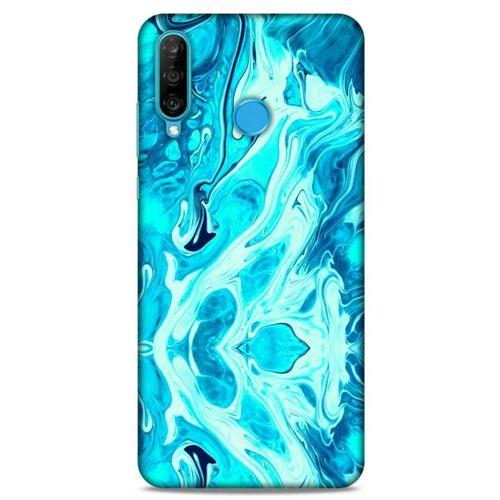 Mermer Turkuaz Huawei P30 Lite Kılıf