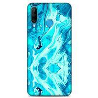 Mermer Turkuaz Huawei P30 Lite Kılıf