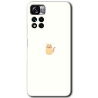 Xiaomi Redmi Note 11 Pro Plus 5G HD Baskılı Kılıf + 9D Tam Ekran Koruyucu - Cat Minimalism