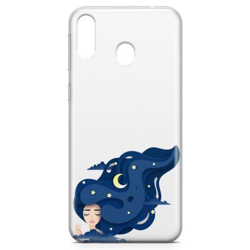Samsung Galaxy M20 Kılıf Origami Kadın Arka Kapak Koruma Desenli Full Koruyucu