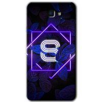 Potkal Hediye Fabrikası Samsung Galaxy J7 Prime 2 Kılıf HD Desen Baskılı Arka Kapak - Dark Neon Yaprak S Harfi
