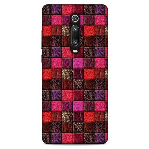 Xiaomi Redmi K20 Pro Kılıf Patchwork (22) Tam Koruma Kılıfı Fuşya Bordo