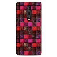 Xiaomi Redmi K20 Pro Kılıf Patchwork (22) Tam Koruma Kılıfı Fuşya Bordo