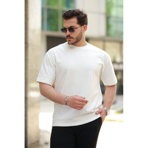 Erkek Basic Oversize Double Face Kumaş Kısa Kollu Tshirt