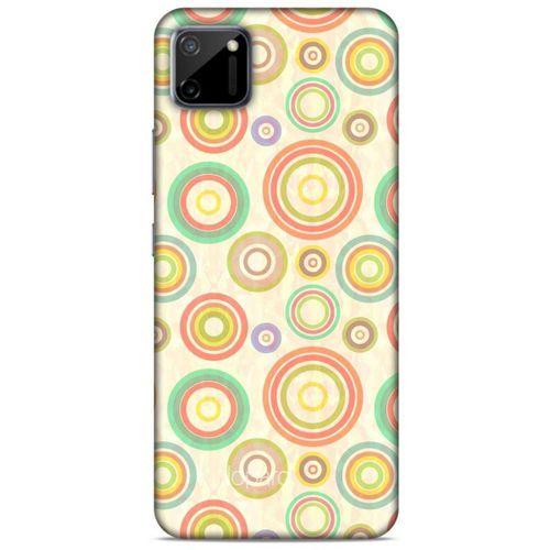 Oppo Realme C11 Kılıf Pastel Renkler (29) Arka Koruma Kılıfı Kırmızı Yeşil