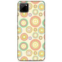 Oppo Realme C11 Kılıf Pastel Renkler (29) Arka Koruma Kılıfı Kırmızı Yeşil