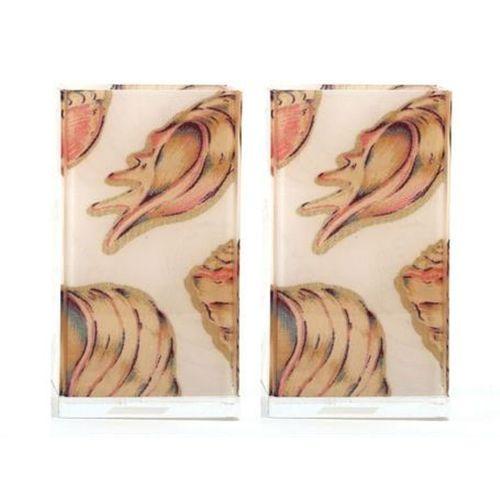 2 Adet Diş Fırçalık Ve Macun Kabı İstiridye Akrilik 6X6X12Cm 300Ml Banyo Seti