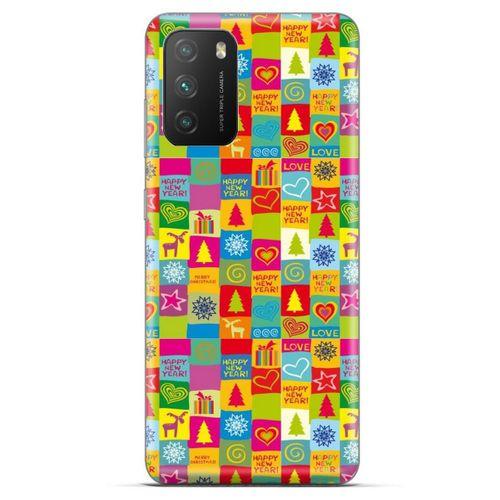 Xiaomi Poco M3 Kılıf Yılbaşı Süsleri (10) Full Koruma Kılıfı