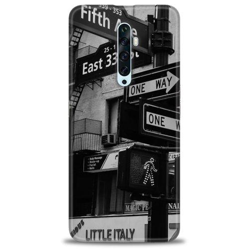 Oppo Reno 2Z Kılıf HD Baskılı Kılıf - One Way + Tam Ekran Koruyucu
