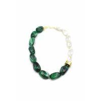 Boncuklu İnci Kolye - Yeşil