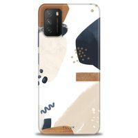 Xiaomi Poco M3 Kılıf HD Baskılı Kılıf - Bej + Tam Ekran Koruyucu