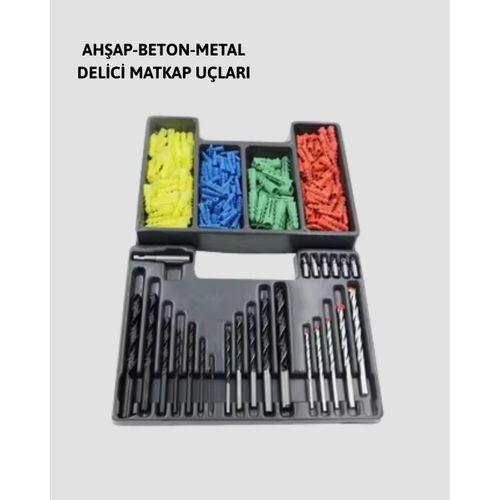 Delme Uç Seti 24 Parça Kutulu Matkap Ucu Ahşap Metal Beton İçin