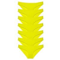 7 Adet Süper Eko Set Likralı Kadın Slip Külot Sarı