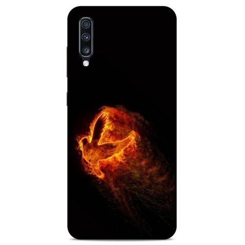 Lopard Samsung Galaxy A70s Uyumlu Kılıf FireX (30) Silicone Case Ateş Kartal