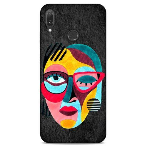 Lopard Huawei Y9 2019 Uyumlu Kılıf Sürreal Yüzler ♀ (11) Tam Koruma Baskılı