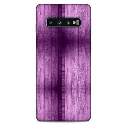 Samsung Galaxy S10 Uyumlu Kılıf Mor Delisi (15) Antişok Kılıf Tahta