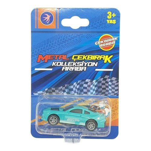 Çek Bırak Metal Küçük Arabalar 8 cm - SH40031 - Turkuaz Need For Speed
