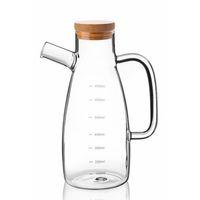 650 Ml Bambu Kapaklı Cam Yağdanlık Royaleks-70086