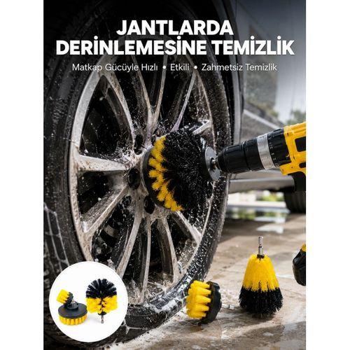 Derinlemesine Temizlik İçin Dayanıklı Kıllı Matkap Fırçası Başlığı