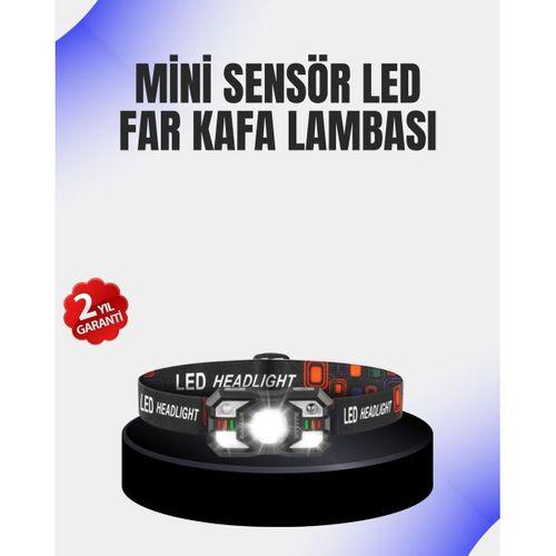 Kamp Ve Yürüyüş İçin Sensörlü Led Kafa Feneri Ayarlanabilir