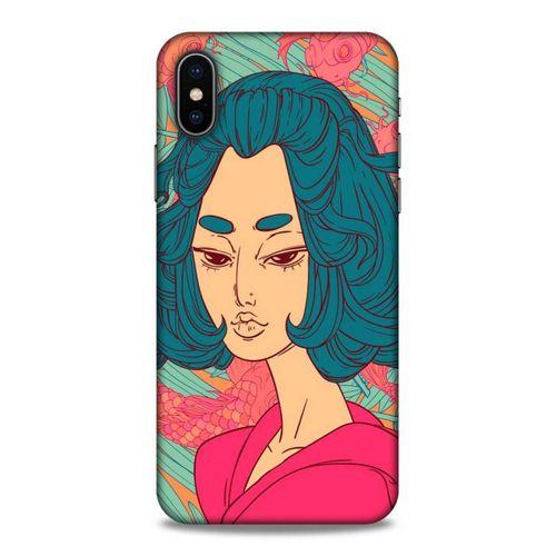 Lopard Apple Iphone X Uyumlu Kılıf Sürreal Yüzler ♀ (44) Tough Armor Kılıf Desenli