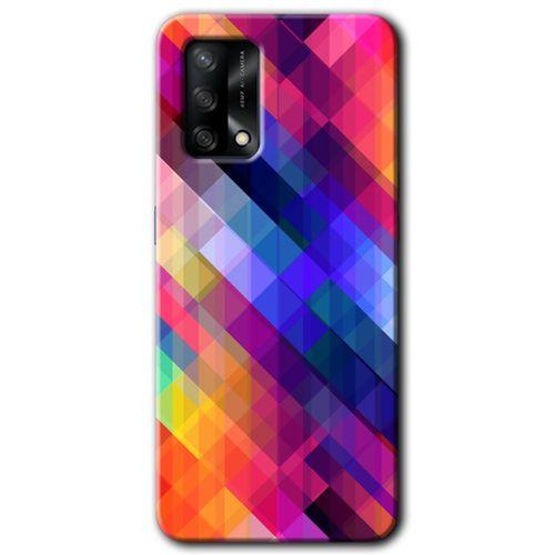 OPPO Oppo A74 Kılıf HD Desen Baskılı Arka Kapak - Multi Oblique
