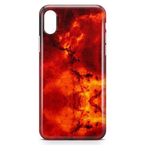 Apple iPhone XS Kılıf Red Night Arka Kapak Koruma Desenli Full Koruyucu