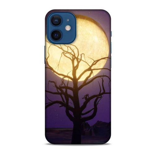 Apple iPhone 12 Mini Uyumlu Kılıf Mor Delisi (7) Telefon Kılıfı Ay Ağaç