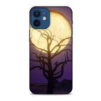 Apple iPhone 12 Mini Uyumlu Kılıf Mor Delisi (7) Telefon Kılıfı Ay Ağaç