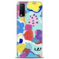 Vivo Y11S Kılıf HD Baskılı Kılıf - Flowers + Tam Ekran Koruyucu