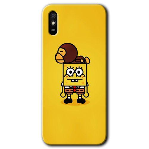 Xiaomi Redmi 9A Kılıf Baskılı Kapak - Sünger Bob +Tam Kaplayan Mat Seramik