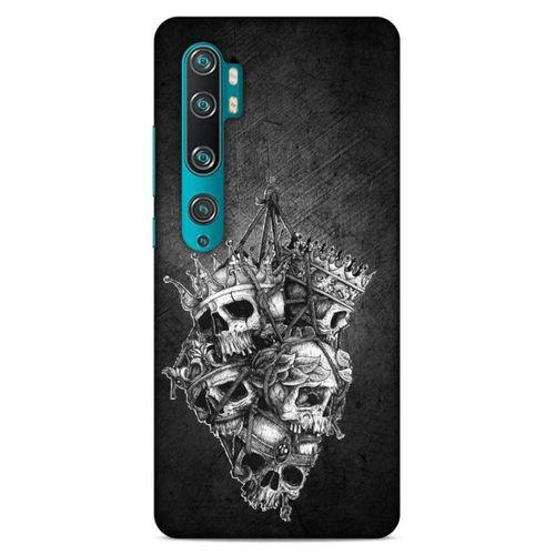 Lopard Xiaomi Mi Note 10 Uyumlu Kılıf Tattoo's (47) Crystal Flex Kılıf Kafatasları