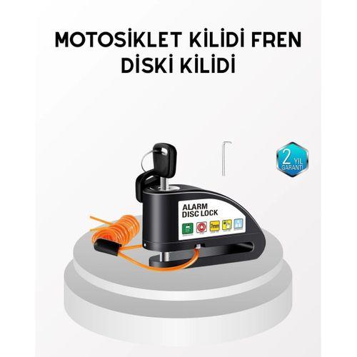 Anti Hırsızlık 110 Db Alarm Disk Fren Kilidi Suya Dayanıklı Çelik Güvenlik Kilidi