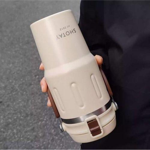 Shotay Travel Çelik Termos Mug 900Ml Krem