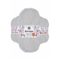 5 Adet Baby One Tüylenmeyen El Örgü İpi Yünü Alaska Gri K992