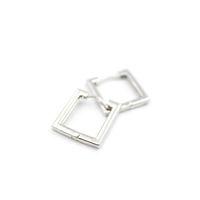 Kare Halka Küpe - Gümüş