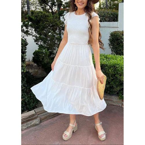 Kadın Kısa Kollu Kolları Volanlı Gipeli Aerobin Elbise