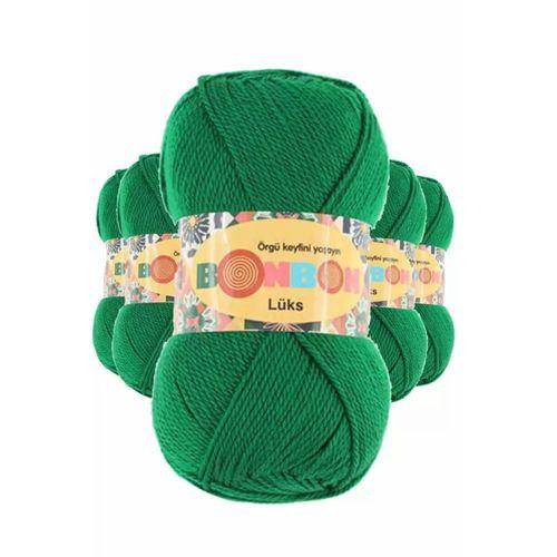 5 Adet Lüks Patik İpi Yünü Canlı Yeşil 98596