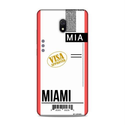 Xiaomi Redmi 8A Kılıf Uçak Bileti Miami Arka Kapak Koruma Desenli Full Koruyucu