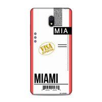 Xiaomi Redmi 8A Kılıf Uçak Bileti Miami Arka Kapak Koruma Desenli Full Koruyucu