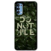 Oppo Reno 4 Kılıf Baskılı Kapak - Do Not Hide + 5D Tam Kaplayan Cam