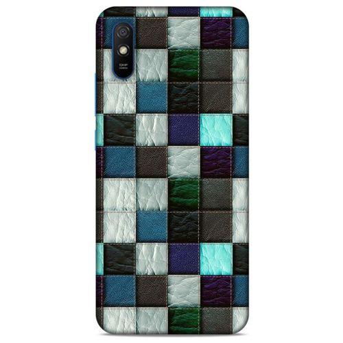 Xiaomi Redmi 9A Kılıf Patchwork (46) Core Armor Kılıf Gri Cam Göbeği