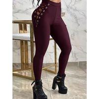 Kadın Yüksek Bel çapraz Bağcıklı Tül Detaylı Dalgıç Tayt