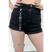 Seksi Deri Zincirli Tek Bacak Harness, Bacak Kemeri - Brf1179