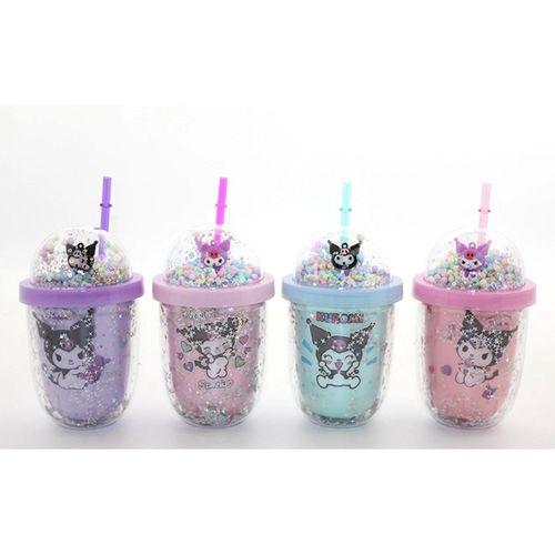 Kuromi Figürlü Pipetli Kapaklı Kupa Bardak